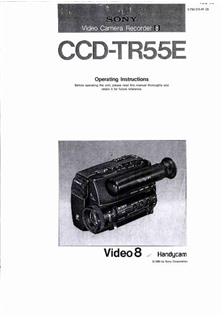 Sony CCD TR 55 E manual. Camera Instructions.